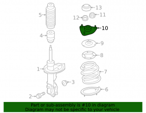 Front left shock absorber support Hyundai Veloster 12-17