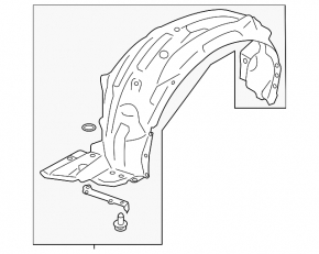 Front right fender liner for Subaru BRZ 13-20