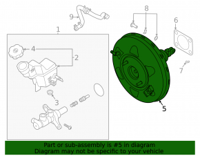 Vacuum booster Hyundai Sonata 20-23 2.5