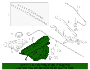 BMW 3 G20 19 washer reservoir - without neck and lid