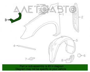 Right wing bracket Chrysler 200 11-14