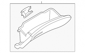 Glove box, glove compartment Infiniti Q50 14-20 gray
