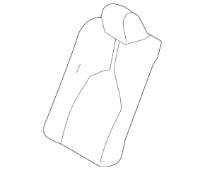 Left rear seat back for Toyota Camry v70 18-19, black leather combination