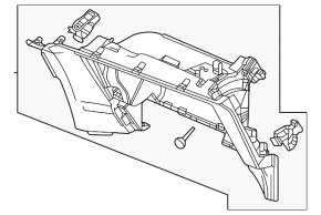 Honda CRV 23-26 right front panel trim, black