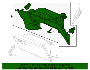 Honda CRV 23-26 right front panel trim, black