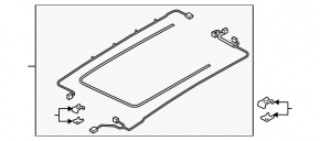 Audi Q5 80A 18-24 gray panoramic window assembly, ready for cleaning
