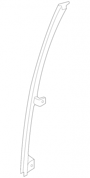 Rear left door glass guide Nissan Leaf 18-