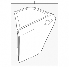 Door bare rear right Cadillac ATS 13-18 black WA8555