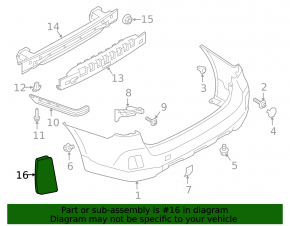 Reflector rear right Subaru Outback 20-23
