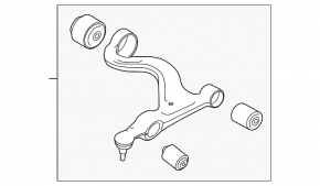 Lower control arm front left Porsche Panamera 14-16 AWD