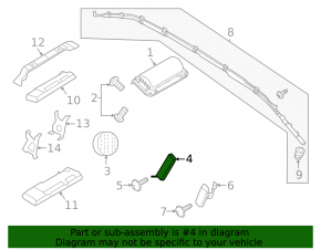 Front right seat airbag for Porsche Cayenne 19-26