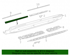 Upper right threshold bracket Mercedes W167 GLE 350 450 20-23 front part