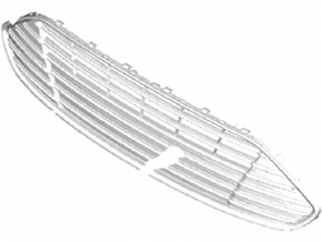 Front bumper grille upper Ford C-max MK2 13-16 usa prerest, dented, chrome defect, broken fasteners