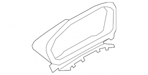 Black instrument cluster trim for the Ford Ecosport 18-22