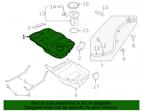 Fuel tank Lincoln MKZ 17-20 hybrid