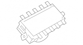 Passenger airbag in the dashboard of a Nissan Leaf 11-12