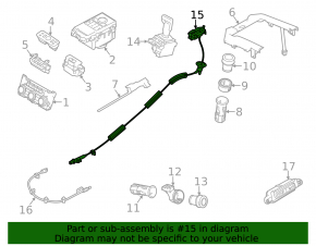 Land Rover Range Rover 13-19 automatic transmission cable