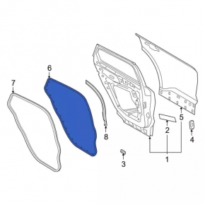 Door Seal Rear Right Ford Bronco Sport 21-25