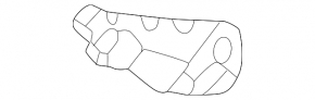 Front bumper mount, left fender, Mazda CX-50 23-26