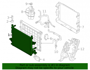 Water cooling radiator Volkswagen ID.4 21-25