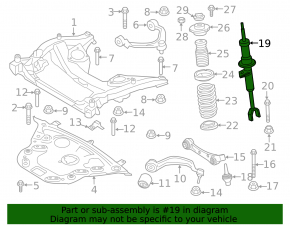 Front left shock absorber BMW 5 F10 11-16 3.0T AWD