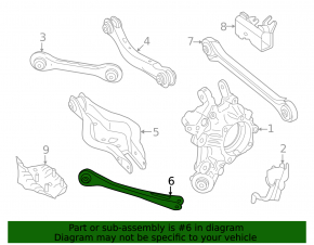 Rear left longitudinal control arm BMW i4 21-25