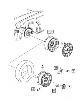 Spare tire for spare wheel Dodge Charger 11- R18 145/80