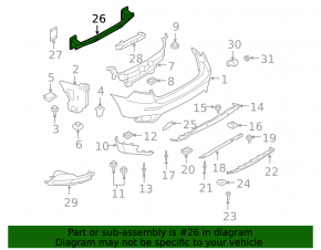 Rear bumper reinforcement for BMW X5 E70 07-13
