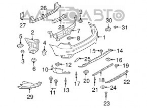 Rear bumper reinforcement for BMW X5 E70 07-13