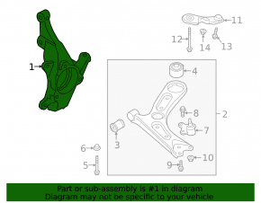 Front left axle Kia Forte 19-24