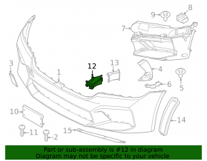 Front bumper air duct left BMW 5 G30 17-23
