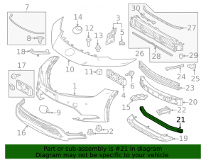 Lower front bumper reinforcement for Toyota Prius 2023-2026