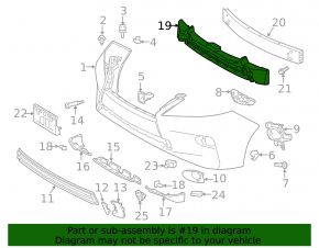 Front Bumper Absorber Lexus RX350 RX450h 13-15 rest