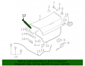 Mitsubishi Galant 03-13 trunk lid shock absorber