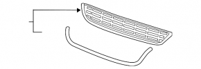 Lower grille front bumper VW Jetta 11-14 USA mat
