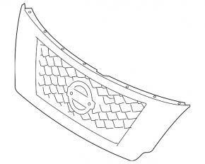 Radiator grill grill Nissan Pathfinder 17-20 rest without camera with emblem