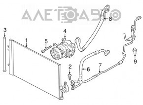 Air conditioning pipe condenser-compressor BMW X3 F25 13-17 2.0T