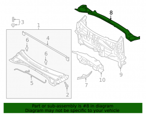 Metal wiper pan Kia Niro 17-22