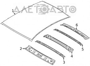 Metal roof Hyundai Sonata 20-23 without sunroof