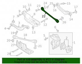 Lower rear left transverse control arm Audi Q5 80A 18-24 iron
