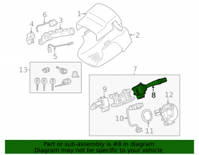 Right steering column switch for Toyota Solara 2.4 04-06
