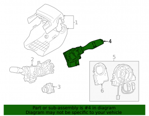 Right steering column switch for Lexus IS 14-24