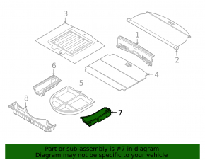 Left trunk tray Kia Niro 17-22 HEV, PHEV black, broken