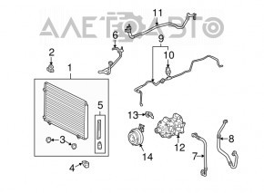 Lexus RX350 10-12 air conditioner compressor-heater hose