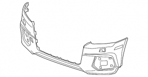 Front bumper bare Audi Q3 16-17 one-piece