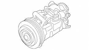 Air conditioning compressor Porsche Macan 15-18 3.0T, 3.6T