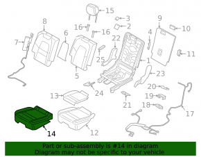 2nd row right seat Porsche Cayenne 19-26 black leather with perforation, Comfort