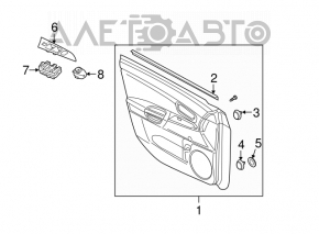 Front left window lift control Mazda3 03-09 with trim
