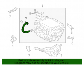 Toyota Camry v50 12-14 hybrid inverter cooling system hose