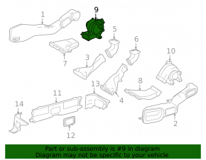 Right cooling fan for Lexus NX300h 15-21